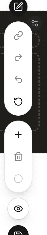 Toolbar tambah, hapus, dan undo/redo